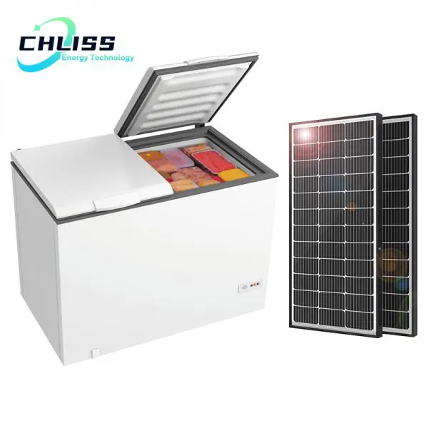 Chliss 560l 1280l capacity solar chest freezers inverter hybrid refrigerators solar power deep freezer - Image 5