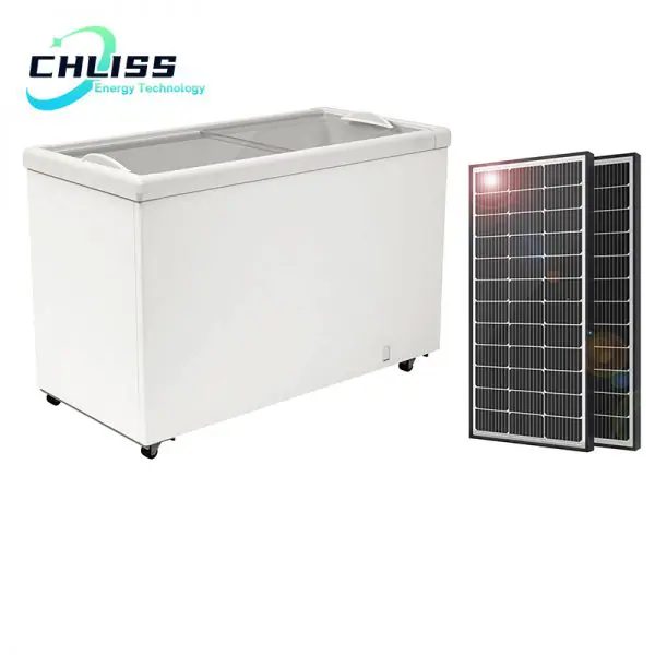 Chliss 560l 1280l capacity solar chest freezers inverter hybrid refrigerators solar power deep freezer - Image 6
