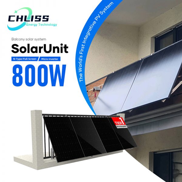 Chliss solar panel balkonkraftwerk balcony power plant 800w 1600w