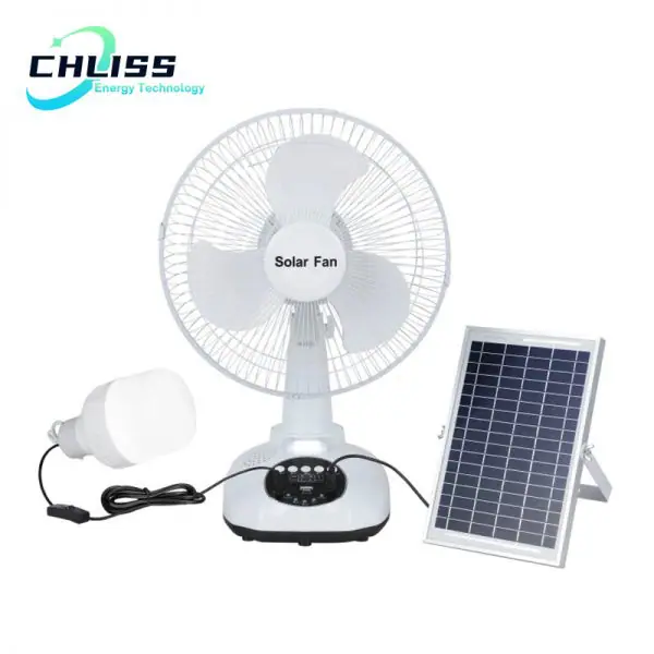 Chliss solar rechargeable fans for home 18 inch with solar panel - Image 5