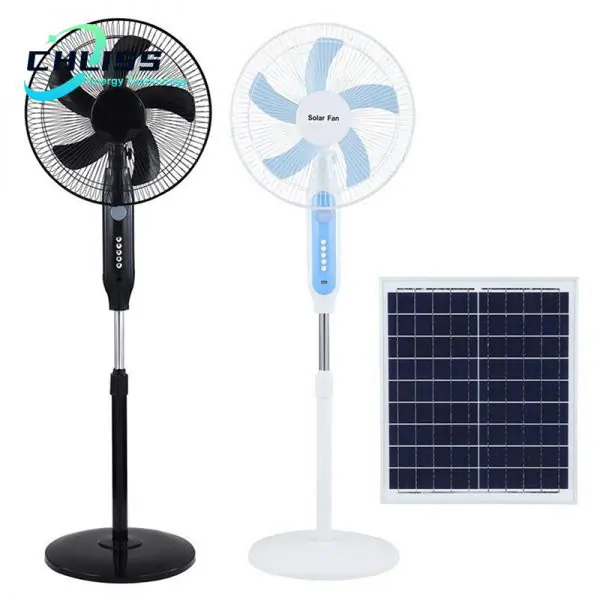Chliss Solar Panel 18 Inch Solar Inverter Industrial Stand Fan With Battery - Image 3