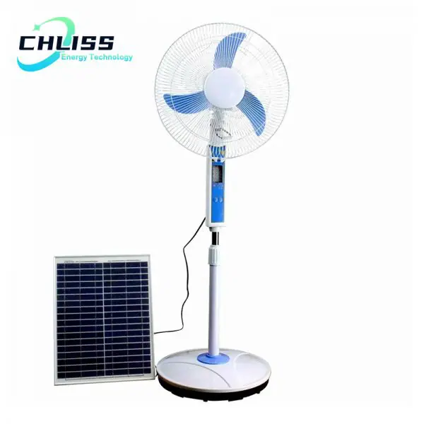 Chliss Solar Panel 18 Inch Solar Inverter Industrial Stand Fan With Battery - Image 6