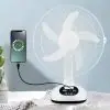 Chliss solar fan rechargeable 30w 18 inch with panel and battery wholesale - Image 3