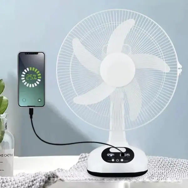 Chliss solar fan rechargeable 30w 18 inch with panel and battery wholesale - Image 3